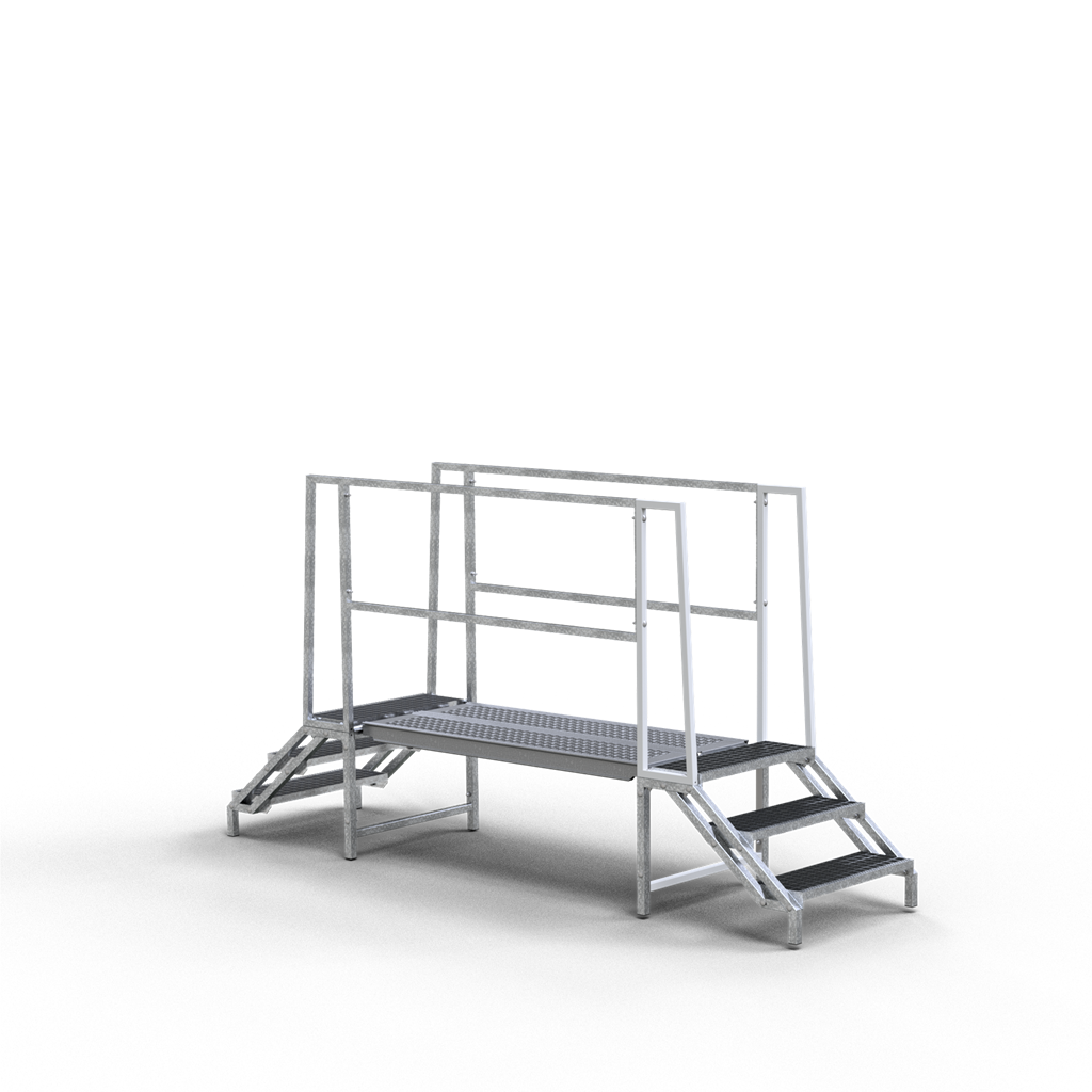 Schake Scară de șantier, tip S, 35 × 35 mm, 30 × 30 mm, oțel zincat, pliabil, cod 71500-15-SET