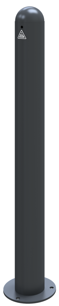 Schake Bornă de protecție, RAL 7016, Ø 102 mm, 100 × 150 mm, oțel zincat la cald, antracit, cod 494PB