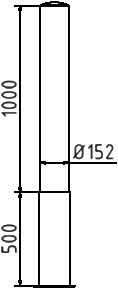 Schake Bornă de protecție, Ø 152 × 3,2 mm, oțel zincat la cald, demontabil, cu închidere, cod 40151H
