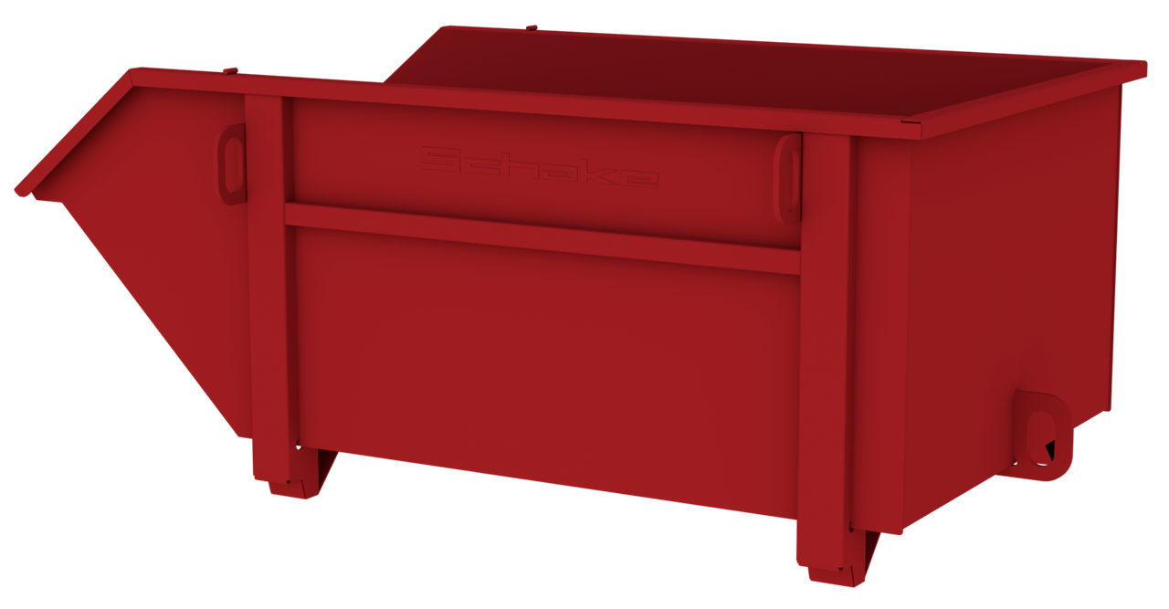 Schake Container pentru moloz, RAL 3003, 1890 × 1206 × 768 mm, lemn