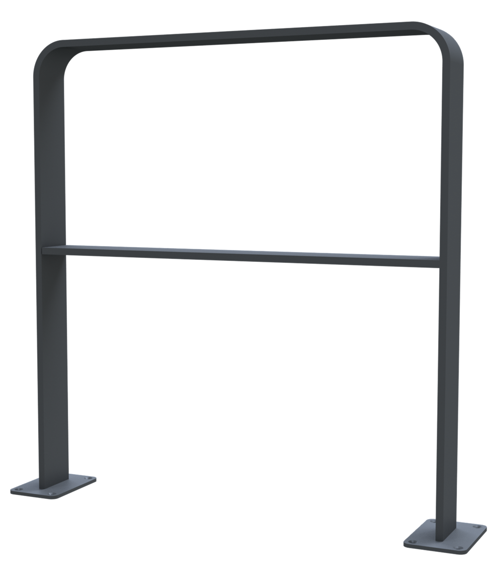 Schake Suport pentru biciclete, DB 703, 80 × 12 mm, oțel zincat la cald, fix, pentru betonare, cod 4053_075BP