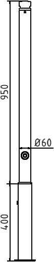 Schake Bornă de protecție, seria 464B, RAL 7016, Ø 60 mm, oțel zincat la cald, antracit, cod 464FB