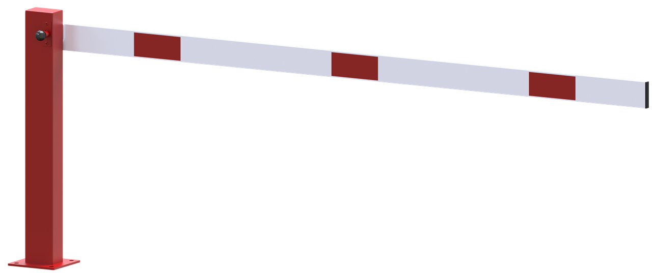 Schake Stâlp de protecție, 120 × 80 mm, 100 × 20 mm, oțel zincat la cald, roșu/alb, fix, cod 4011_251VPB