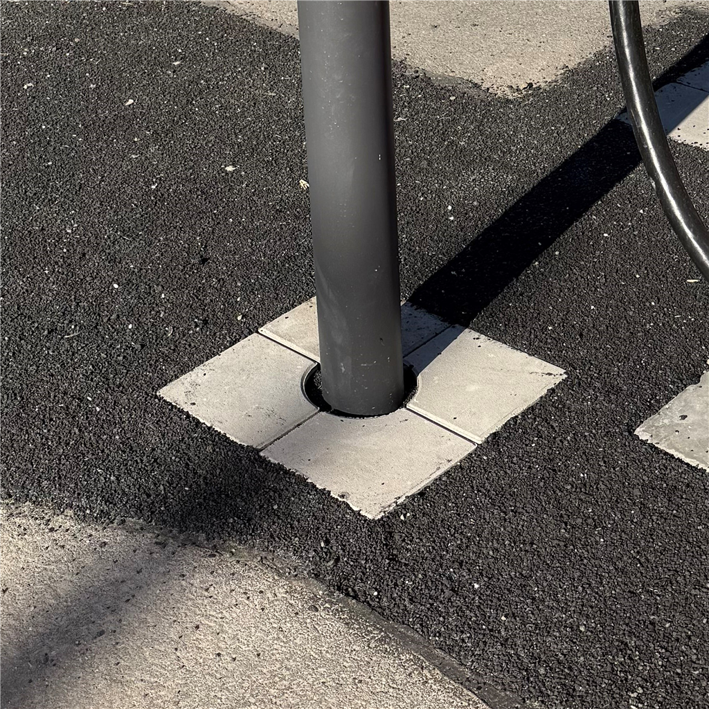 Schake Accesoriu pentru stâlpi și borne, Ø 150 mm, 400 × 400 × 80 mm, antracit