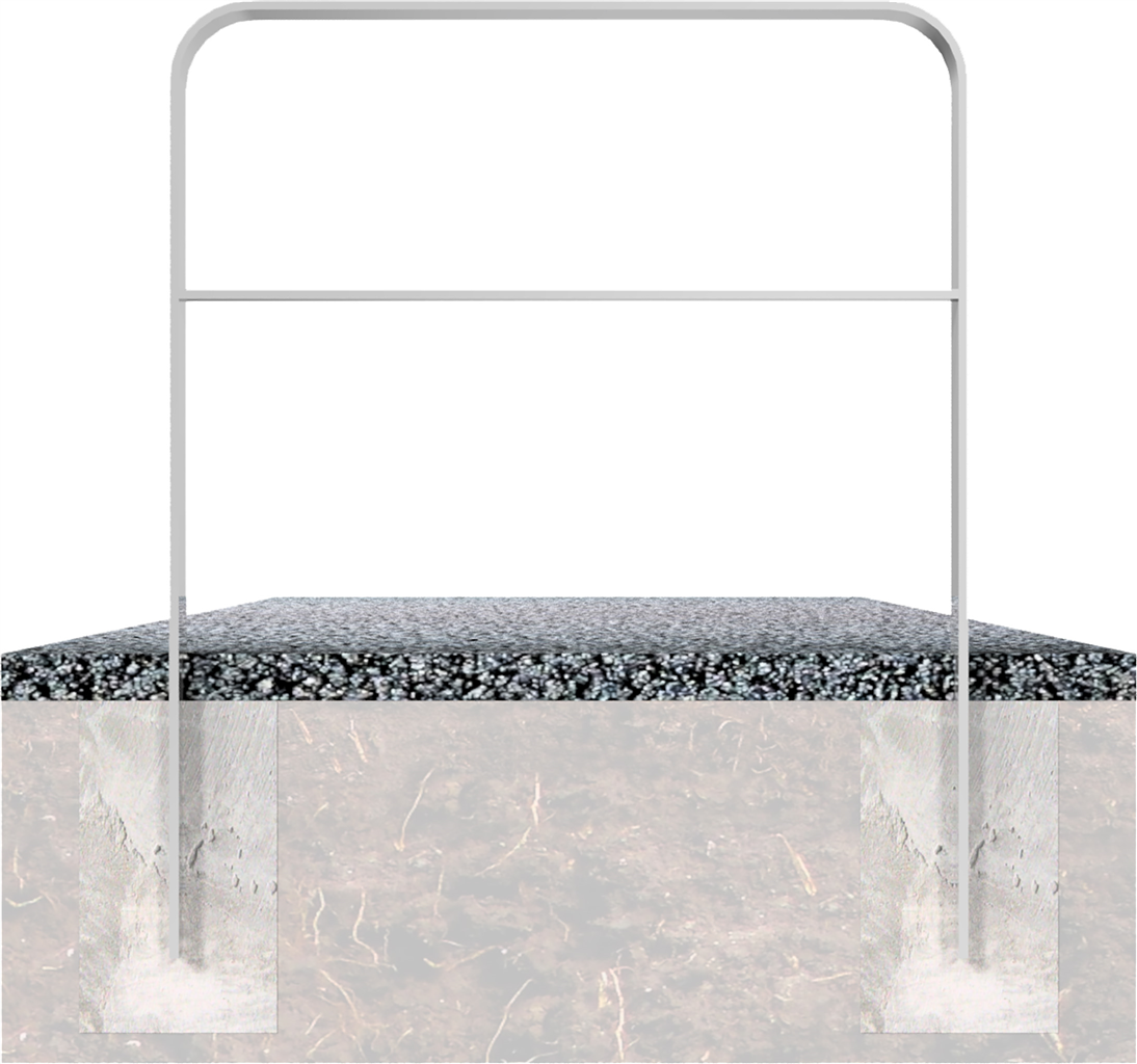Schake Suport pentru biciclete, DB 703, 80 × 12 mm, oțel zincat la cald, pentru betonare, cod 4053_075