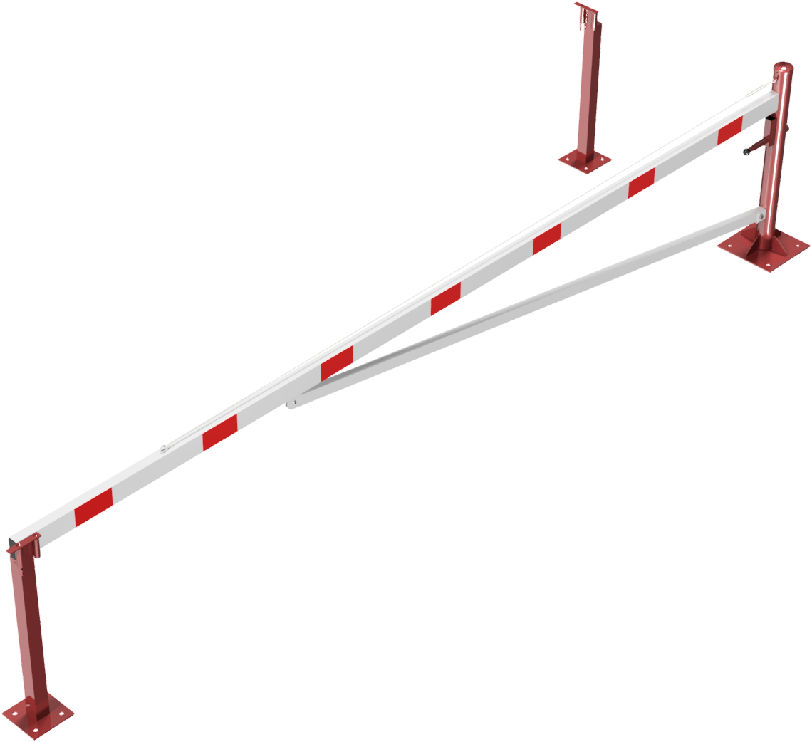 Schake Barieră batantă, Ø 102 mm, 100 × 50 mm, oțel zincat la cald, fix, cu închidere, cod 4213_50VBP