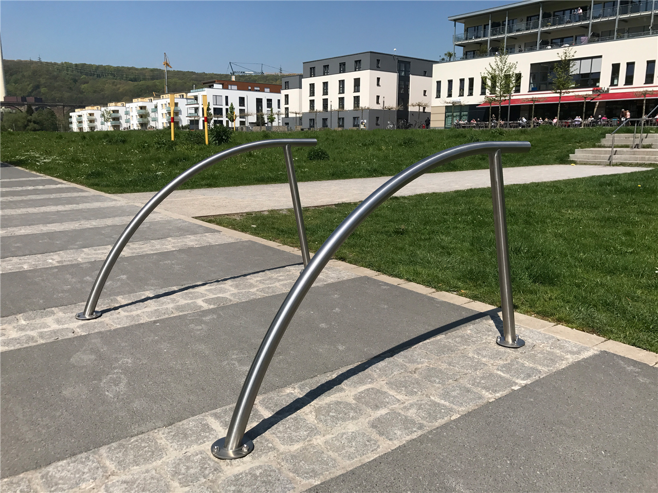 Schake Suport pentru biciclete, Ø 48 mm, oțel inoxidabil, pentru betonare