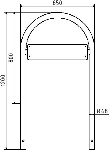 Schake Arc de protecție, Ø 48 mm, oțel inoxidabil, pentru betonare