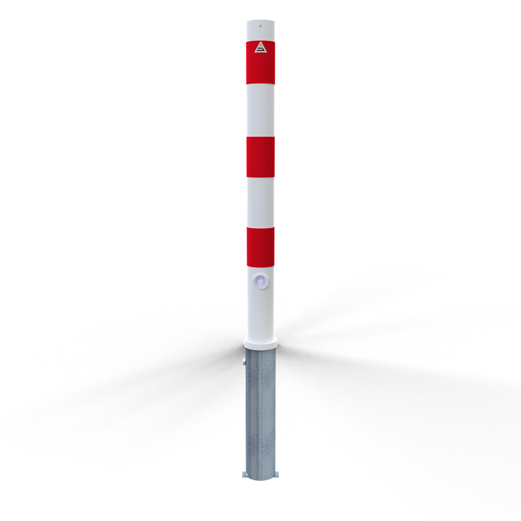 Schake Stâlp de protecție, Ø 76 × 2,6 mm, oțel zincat la cald, demontabil, cu închidere, cod 476FB