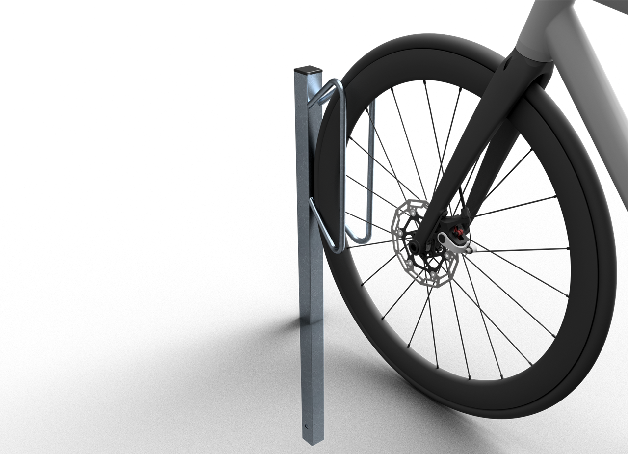 Schake Suport pentru biciclete, Ø 12 mm, 40 × 40 mm, oțel zincat la cald, pentru betonare, cod 421_51