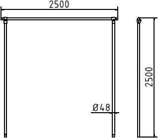 Schake Suport pentru uscare, Ø 48 mm, oțel, cod 419_4525