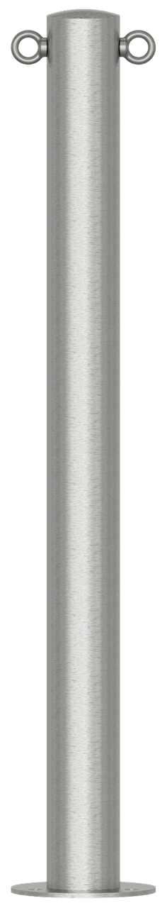 Schake Stâlp de protecție, Ø 76 mm, Ø 150 × 5 mm, oțel inoxidabil, fix, cu închidere, cod 4072P+2