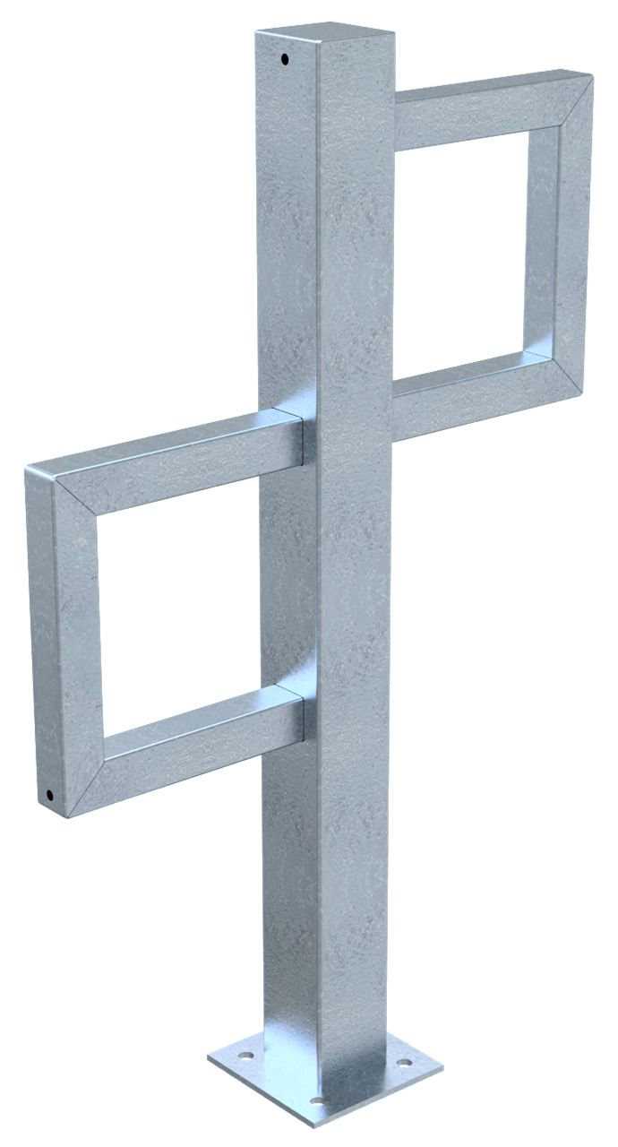 Schake Suport pentru biciclete, 80x80 mm, 150x150 mm, oțel zincat la cald, cod 40881