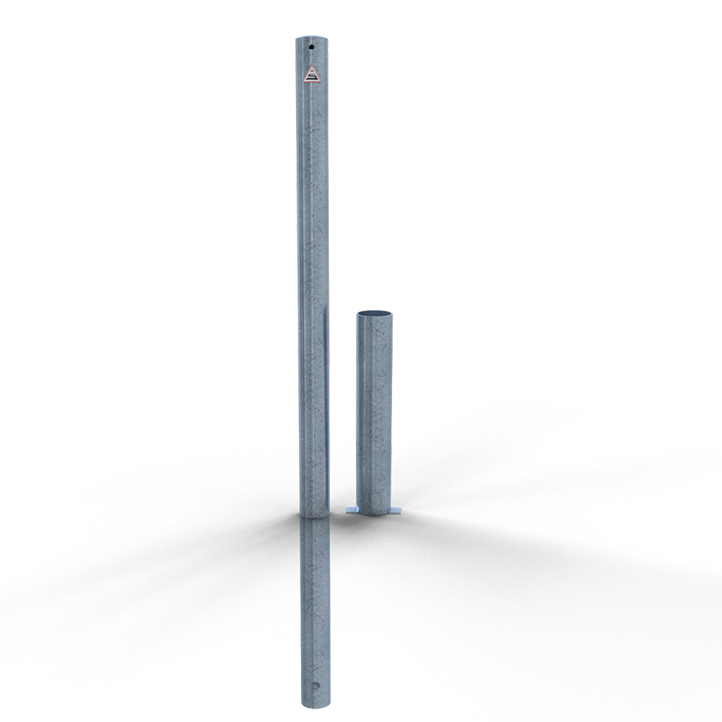 Schake Stâlp de protecție, Ø 60 × 2,5 mm, oțel zincat la cald, demontabil, cu închidere, cod 460H