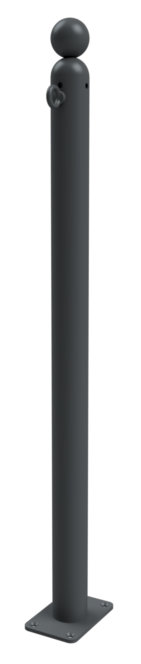 Schake Bornă de protecție, seria 466B, RAL 7016, Ø 60 mm, 100 × 150 mm, oțel zincat, cod 466PB+1