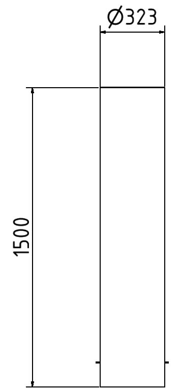 Schake Bornă de protecție, Ø 323 × 5 mm, oțel zincat la cald, fix, pentru betonare, cod 40321