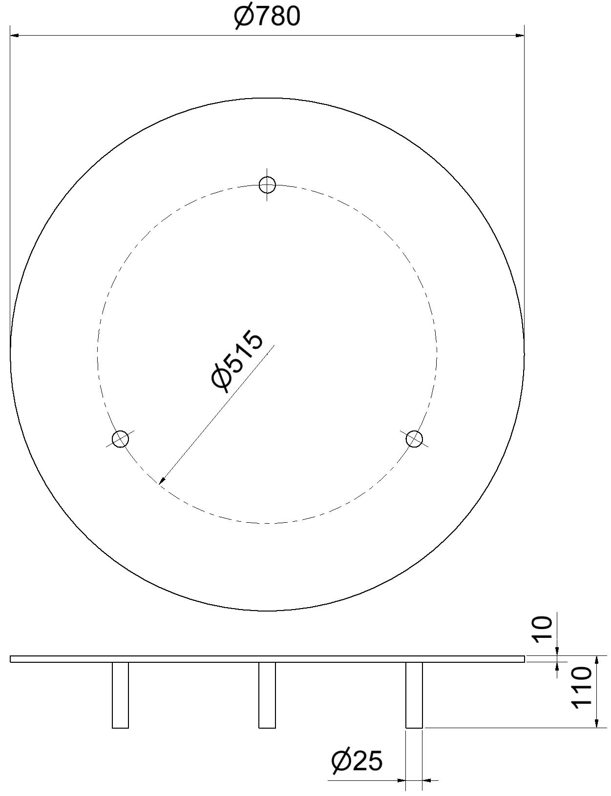 Schake Capac pentru cămin, Ø780 mm, oțel, cod 20228