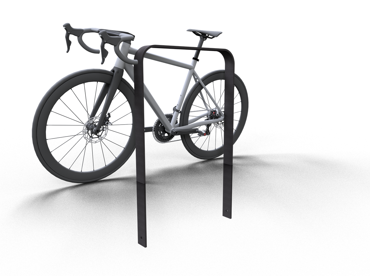 Schake Suport pentru biciclete, DB 703, 80 × 12 mm, oțel zincat la cald, pentru betonare, cod 4052_075B