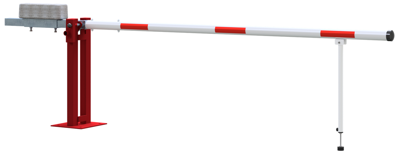 Schake Barieră de acces, Ø 20 mm, Ø 80 mm, oțel zincat la cald, cu închidere, cu contragreutate, cod 411_31FPB