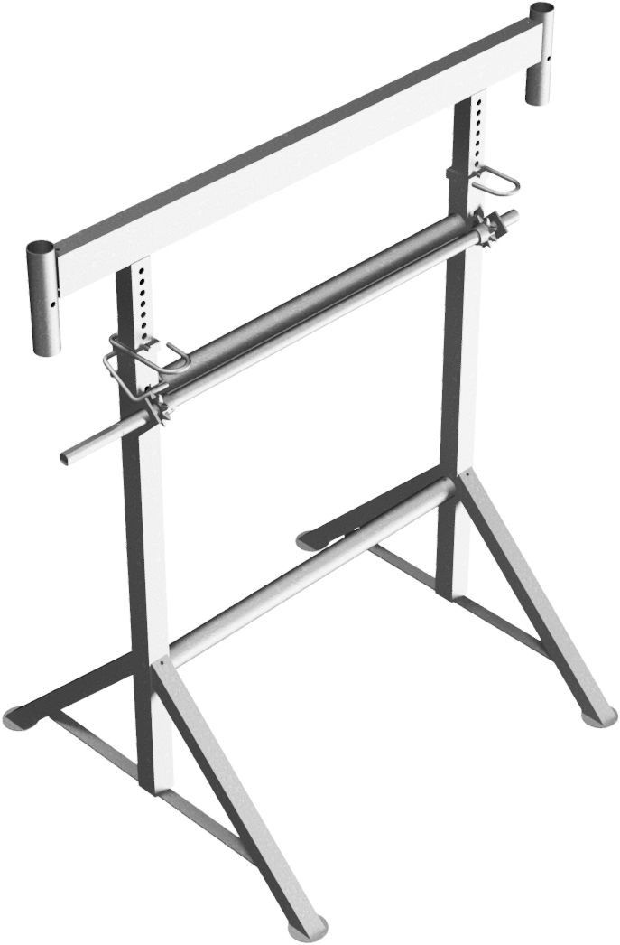 Schake Capră de schelă, K1200, Ø 48,3 mm, 1424 × 1206 × 595 mm, oțel zincat, pliabil