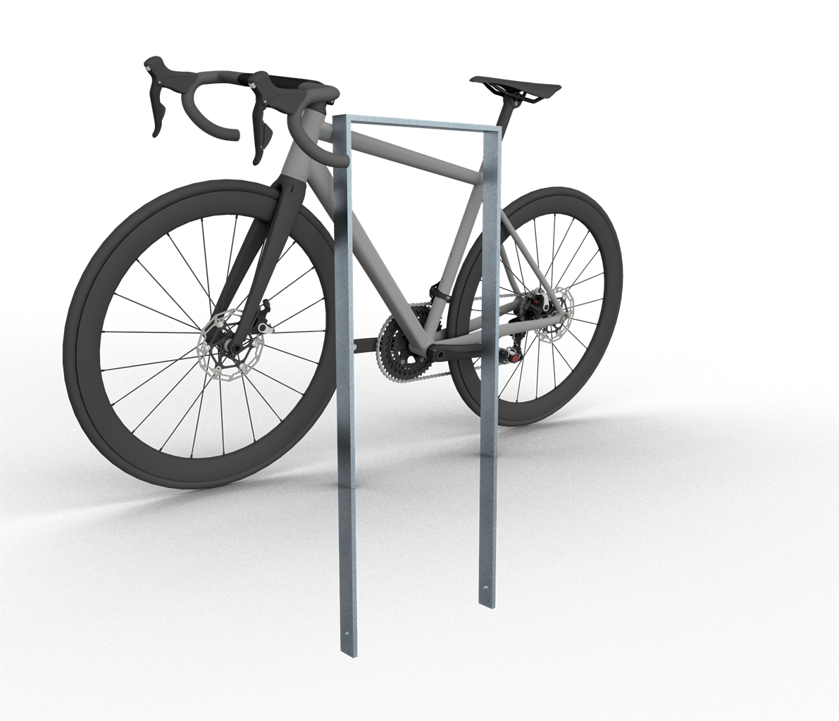Schake Suport pentru biciclete, DB 703, 50 × 12 mm, oțel zincat la cald, pentru betonare, cod 450_045