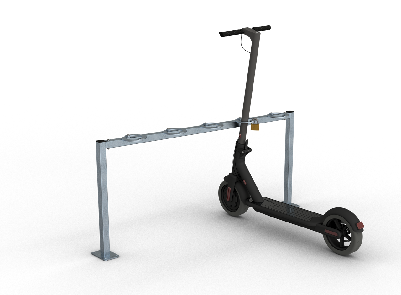 Schake Suport pentru trotinete, 40 × 40 mm, oțel zincat la cald, fix, cu închidere