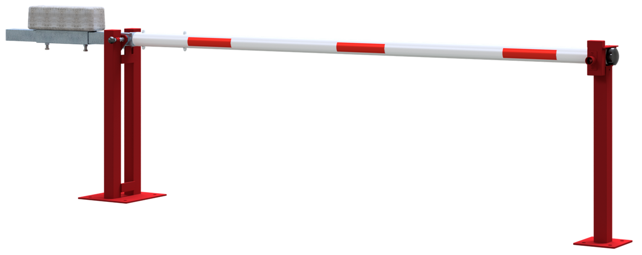 Schake Barieră de acces, Ø 20 mm, Ø 80 mm, oțel zincat la cald, cu închidere, cu contragreutate, cod 411_30FPB