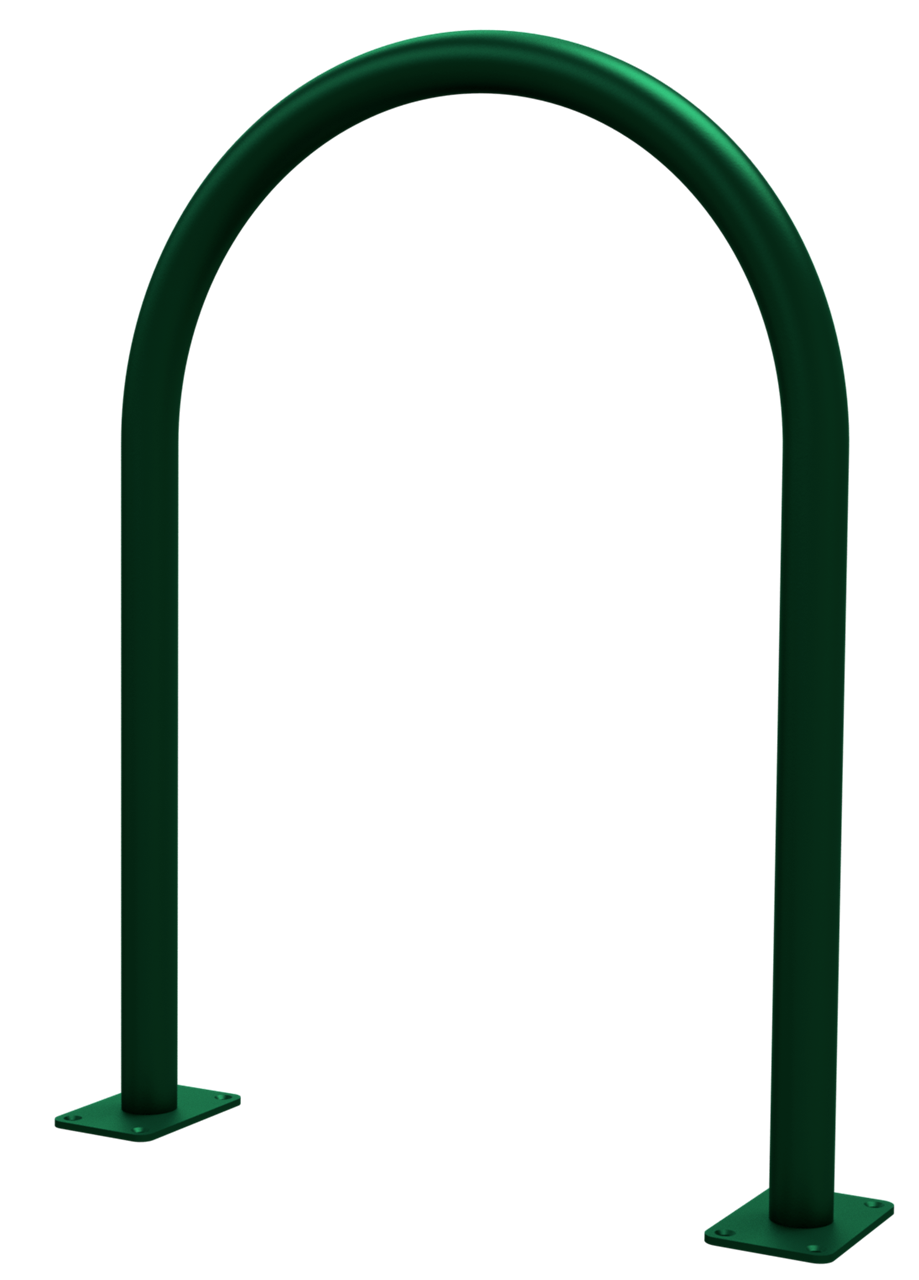 Schake Arc de protecție, RAL 6005, Ø 48 mm, 100 × 150 mm, oțel zincat la cald, fix, cod 448_065PB