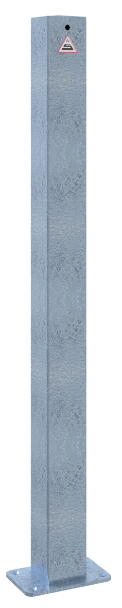 Schake Stâlp de protecție, 70 × 70 mm, 100 × 150 mm, oțel zincat la cald, fix, pentru betonare, cod 470P