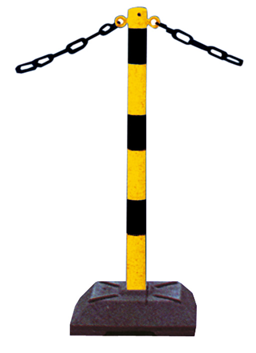 Schake Stâlp de protecție, Ø 60 mm, oțel zincat la cald, galben/negru