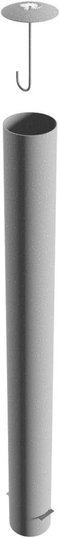 Schake Bornă de protecție, Ø 193 × 3,6 mm, oțel zincat la cald, fix, pentru betonare, cod 40192A