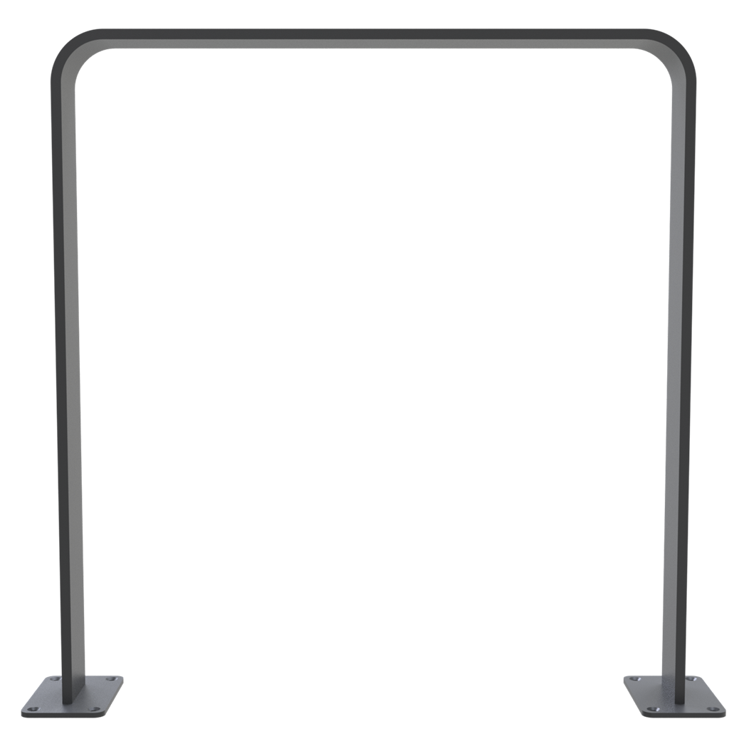 Schake Suport pentru biciclete, DB 703, 80 × 12 mm, oțel zincat la cald, fix, pentru betonare, cod 4052_075BP