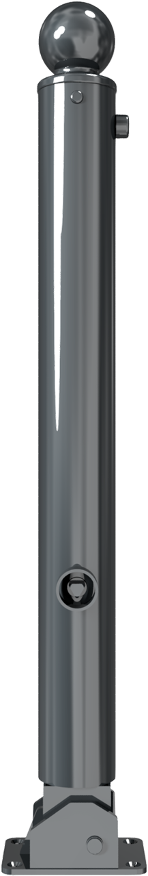 Schake Bornă de protecție, seria 484B, RAL 9005, Ø 82 mm, 100 × 150 mm, oțel zincat la cald, cod 484FUB+1