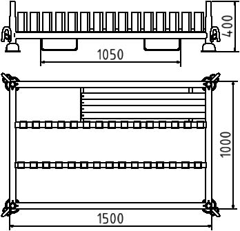 Schake Țeavă sau clemă pentru semn, 48,3x4,05x935,5 mm, oțel zincat