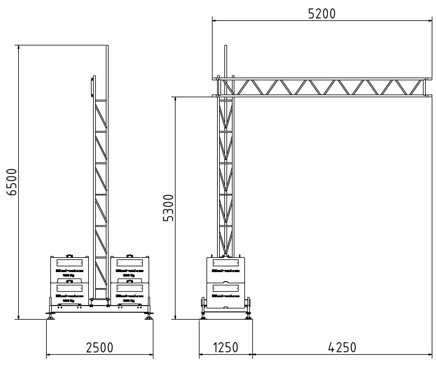 Schake Dispozitiv de montaj pentru beton, set, 6,15 m, oțel zincat la cald, cod 35350-SETF3
