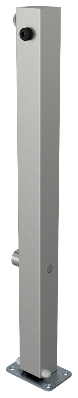 Schake Stâlp de protecție, 70 × 70 mm, oțel inoxidabil, zincat la cald, fix, pliabil, cod 4070FU+1