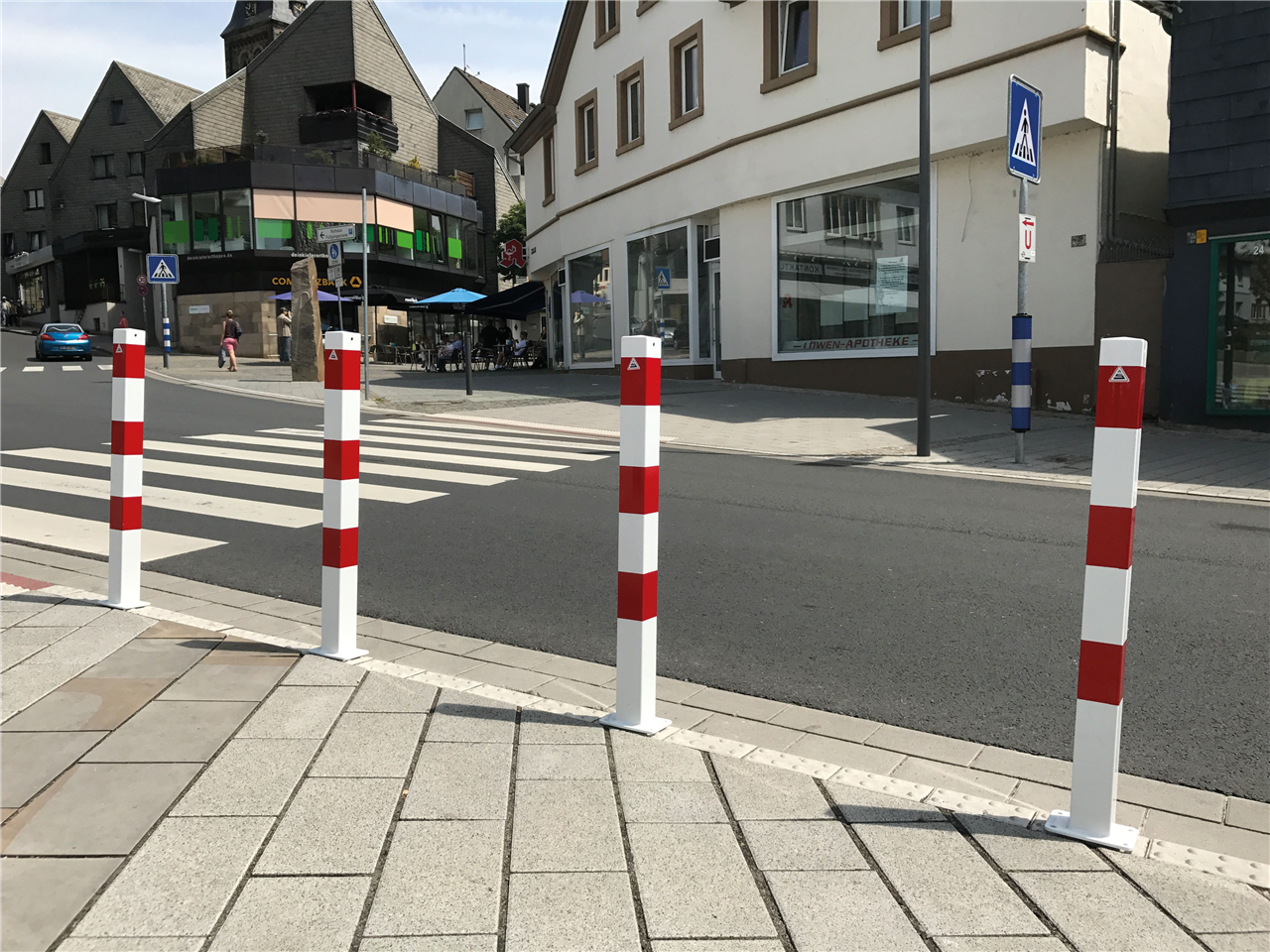 Schake Stâlp de protecție, 70 × 70 mm, oțel zincat la cald, fix, pentru betonare, cod 470B