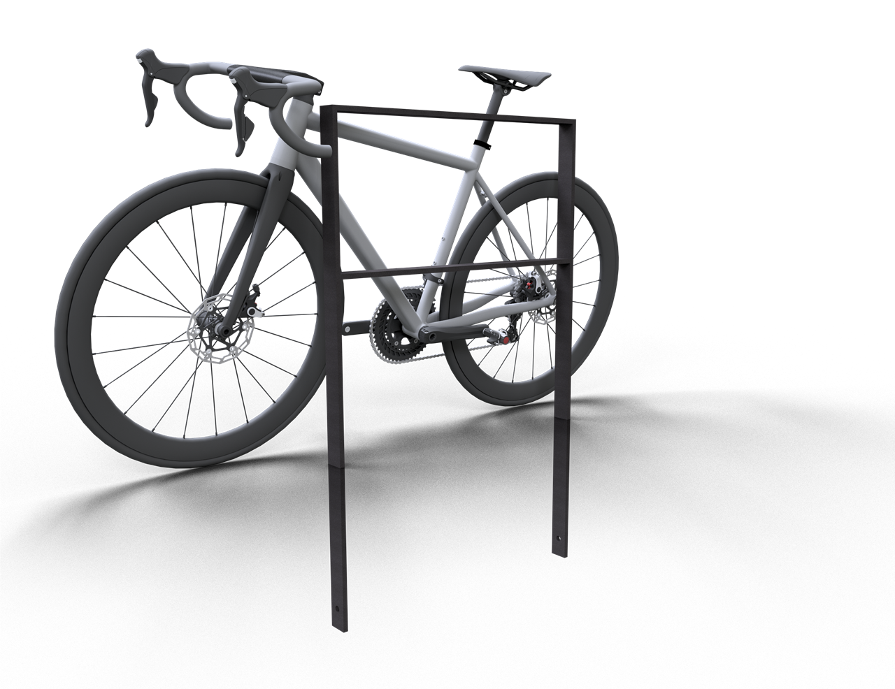 Schake Suport pentru biciclete, DB 703, 50 × 12 mm, oțel zincat la cald, pentru betonare, cod 451_075B