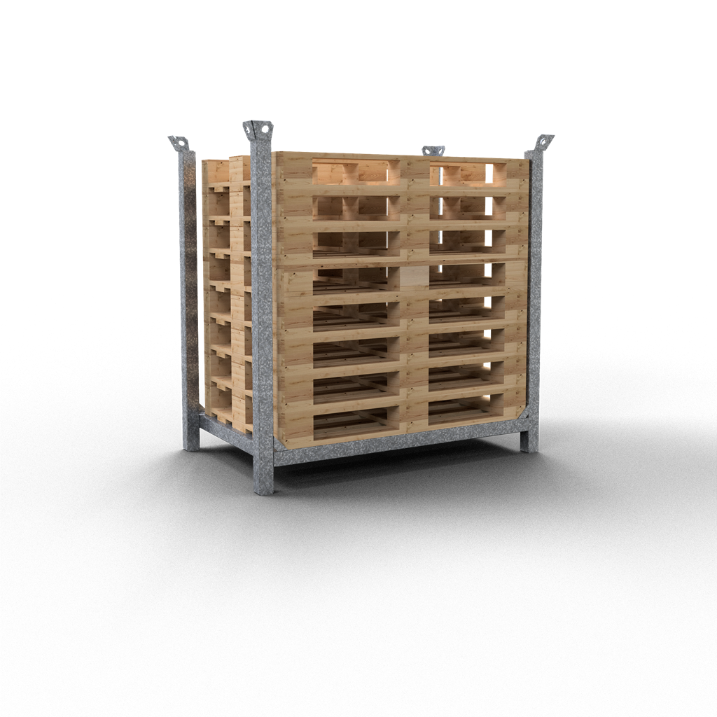 Schake Palet pentru depozitare și transport, 60 × 60 mm, 1,20 m, oțel zincat, cod 50114-116