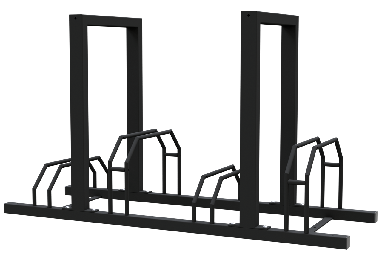 Schake Suport pentru biciclete, set, RAL9005, 60 × 40 mm, oțel zincat la cald, cod 421_40HB