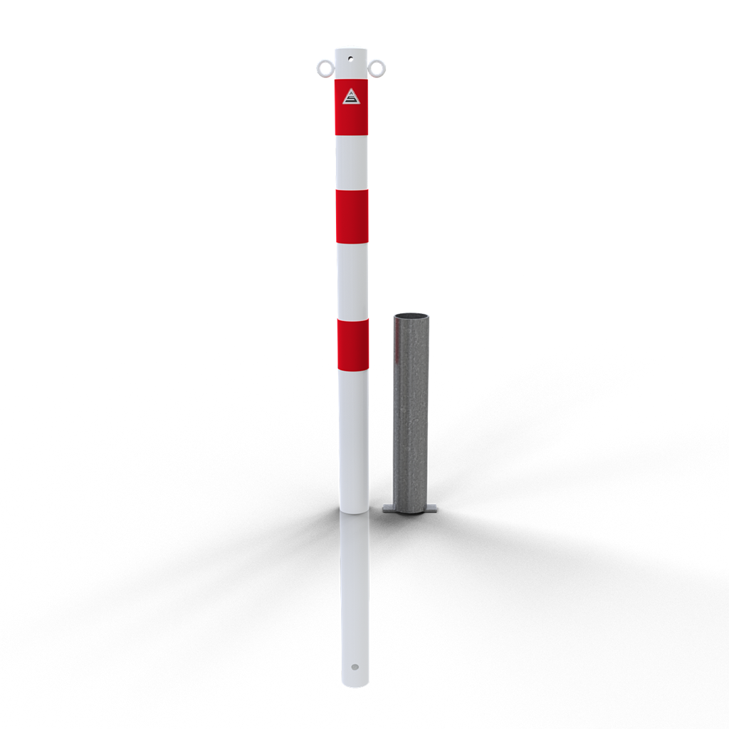 Schake Stâlp de protecție, Ø 60 × 2,5 mm, oțel zincat la cald, demontabil, cu închidere, cod 460HB