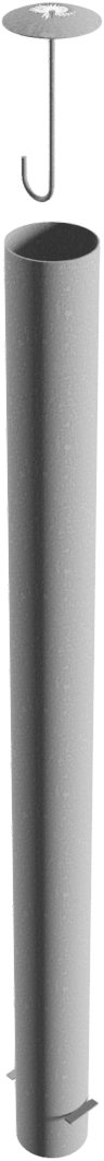 Schake Bornă de protecție, Ø 152 × 3,2 mm, oțel zincat la cald, fix, pentru betonare, cod 40152A
