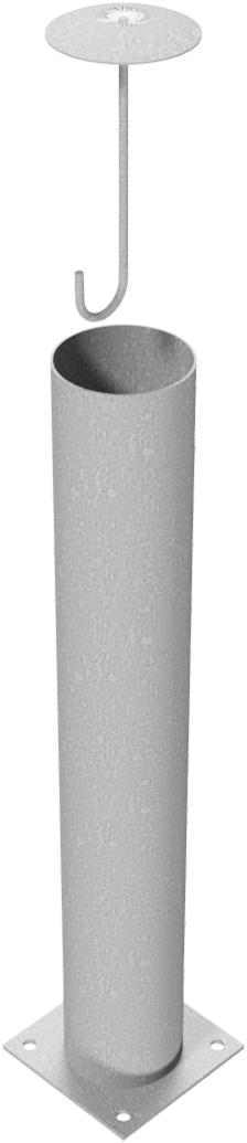Schake Bornă de protecție, Ø 152 × 3,2 mm, oțel zincat la cald, fix, cod 40153A