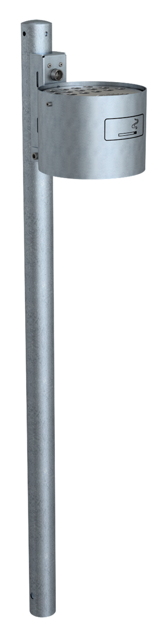 Schake Coș de gunoi, Ø60x1300 mm, 440 × 310 × 310 mm, oțel zincat, cod 4166