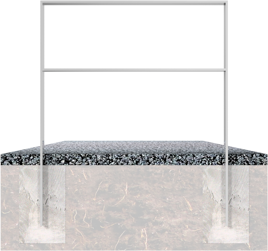 Schake Suport pentru biciclete, DB 703, 80 × 12 mm, oțel zincat la cald, pentru betonare, cod 453_045