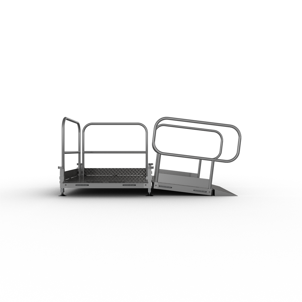 Schake Rampă de acces, 1260x1260x450 mm, aluminiu, mobil